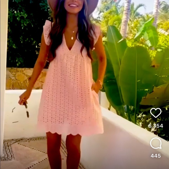 Eyelet summer dress Ruffles boho California with built in shorts READ - Picture 1 of 10